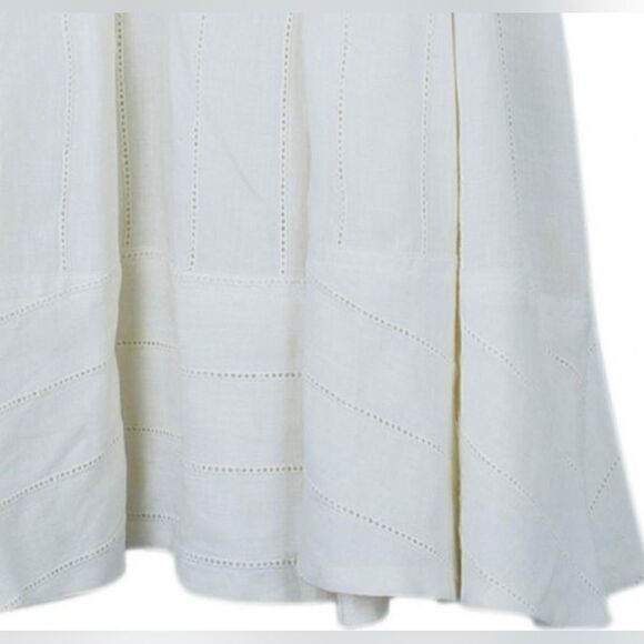 Burberry white linen sleeves dress size 12 - Picture 9 of 13